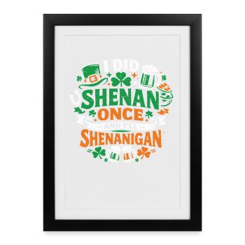 Prêt devant les bêtises | La Saint-Patrick - Affiche encadrée (27 × 37 cm) - noir - Devant