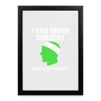 Traumatisme crânien, traumatisme crânien, accident de voiture - Affiche encadrée (27 × 37 cm) - noir - Devant