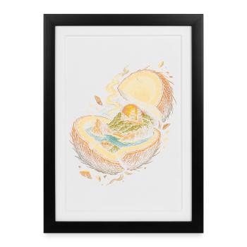 Circuit à Bali - Affiche encadrée (27 × 37 cm) - noir - Devant