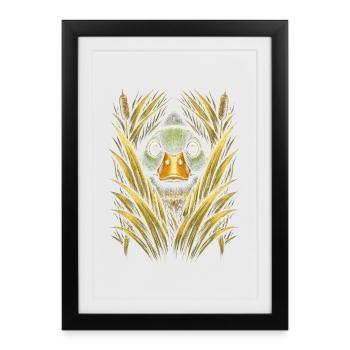 duck shooting - Framed poster (27 × 37 cm) - black - Front