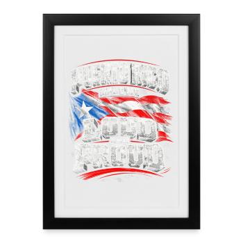 Puerto Rico Boricua - Framed poster (27 × 37 cm) - black - Front