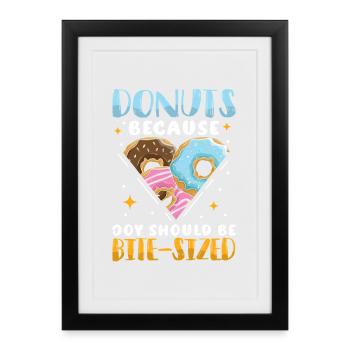 Donut fast food - Framed poster (27 × 37 cm) - black - Front
