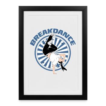 Breakdancing - Framed poster (27 × 37 cm) - black - Front
