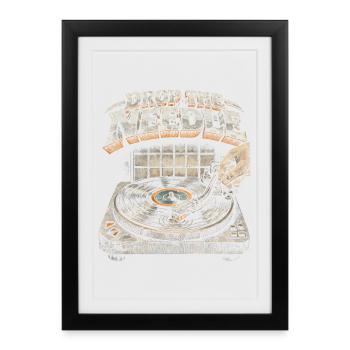 Vinyl Collector Record Collector Vinyl Records - Framed poster (27 × 37 cm) - black - Front