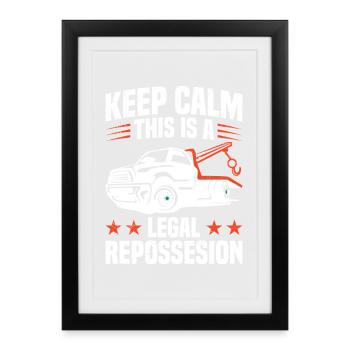  Repo Agent Asset Recovery Agent Car Repossession - Framed poster (27 × 37 cm) - black - Front