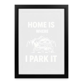Rooftop Tent Camping Shirt for Real Rooftop Tent Fans - Framed poster (27 × 37 cm) - black - Front