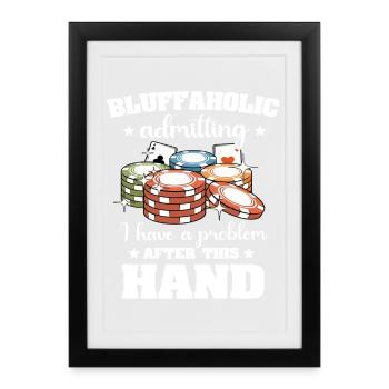 Poker Poker Joueurs - Affiche encadrée (27 × 37 cm) - noir - Devant