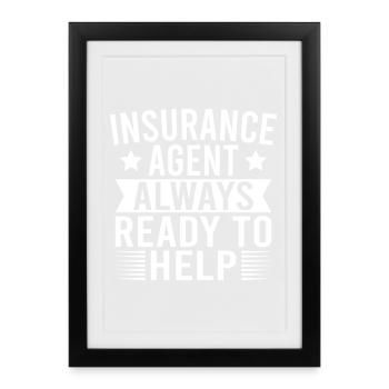 Insurance Agent Costume Ready To Help Medicare - Framed poster (27 × 37 cm) - black - Front