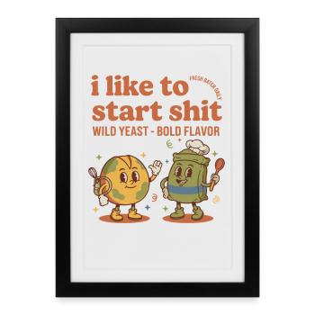 Sourdough Starter Jar Era Bread Baking Baker - Framed poster (27 × 37 cm) - black - Front