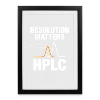 HPLC Peak Resolution Performance Chromatography - Framed poster (27 × 37 cm) - black - Front