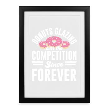 Restauration rapide en donuts - Affiche encadrée (27 × 37 cm) - noir - Devant