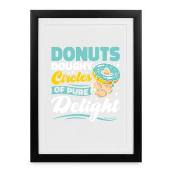 Restauration rapide en donuts - Affiche encadrée (27 × 37 cm) - noir - Devant