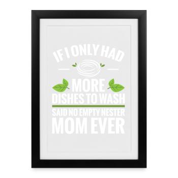  Emtpy Nest Syndrome Wine Drinking College Empty - Framed poster (27 × 37 cm) - black - Front