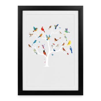 Bird Watching Birding Bird Watcher Bird Nerd - Framed poster (27 × 37 cm) - black - Front