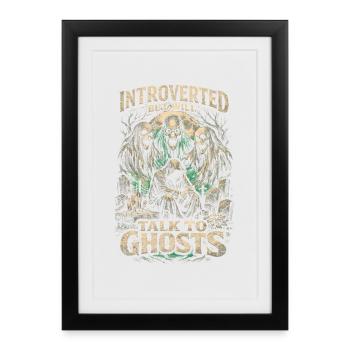 Cemetery Goth Introverted But Will Talk To Ghosts - Framed poster (27 × 37 cm) - black - Front