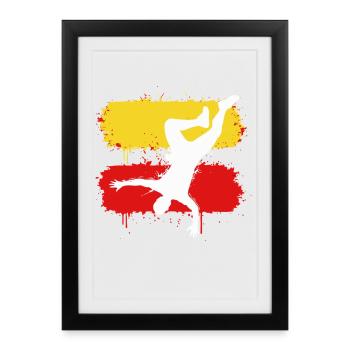 Parkour Freerunning Silhouette Sport - Framed poster (27 × 37 cm) - black - Front