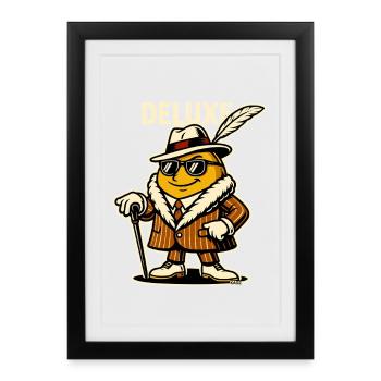 Deluxe Dapper Feather guy - Framed poster (27 × 37 cm) - black - Front