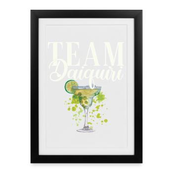 Équipe de cocktails de soirée de jeune fille Daiquiri - Affiche encadrée (27 × 37 cm) - noir - Devant