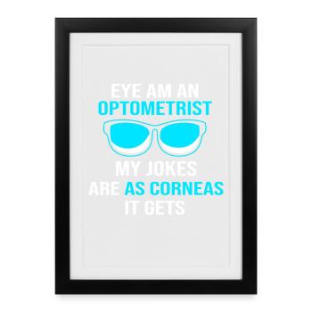 Optician Ophthalmologist - Framed poster (27 × 37 cm) - black - Front