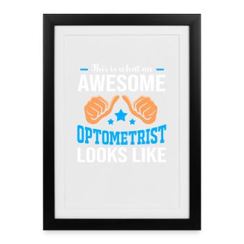 Ophthalmologist, Optician, Optician - Framed poster (27 × 37 cm) - black - Front