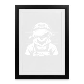 Gaming Boy Graphics - Affiche encadrée (27 × 37 cm) - noir - Devant