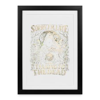 Friedhof Humour gothique Je parlais aux morts - Affiche encadrée (27 × 37 cm) - noir - Devant