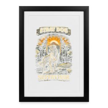 Superviseur de chien errant de voyage à Bali - Affiche encadrée (27 × 37 cm) - noir - Devant