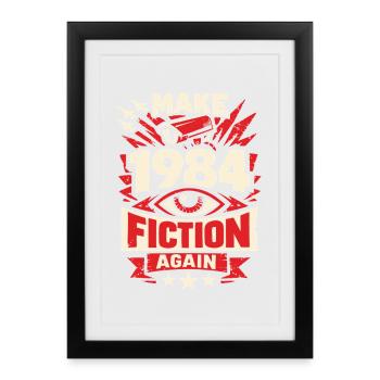 Créez à nouveau la fiction de 1984 - Affiche encadrée (27 × 37 cm) - noir - Devant