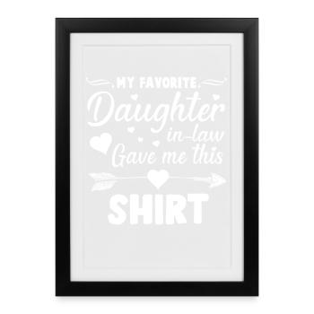Chemise Funny Mom – Cadeau de la belle-fille - Affiche encadrée (27 × 37 cm) - noir - Devant