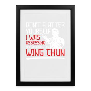 Wing Chun Girl Kung Fu Lesson Training Wing Chun - Framed poster (27 × 37 cm) - black - Front