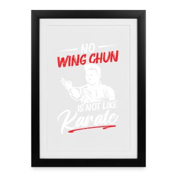  Wing Chun Instructor Training Martial Arts Wing - Framed poster (27 × 37 cm) - black - Front