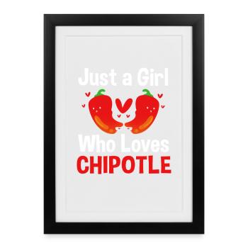 Spicy Chipotle Chilli Chili Pepper Jalapeno Chili - Framed poster (27 × 37 cm) - black - Front