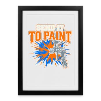 Car Body Workshop Car Body Technician - Framed poster (27 × 37 cm) - black - Front
