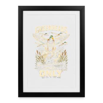 Chasse aux canards uniquement - Affiche encadrée (27 × 37 cm) - noir - Devant