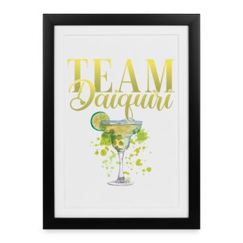 Équipe de cocktails de soirée de jeune fille Daiquiri - Affiche encadrée (27 × 37 cm) - noir - Devant
