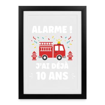 10 ans - Affiche encadrée (27 × 37 cm) - noir - Devant
