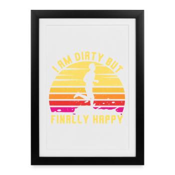 Funny XC Running Runner Gifts Unique Edition - Framed poster (27 × 37 cm) - black - Front