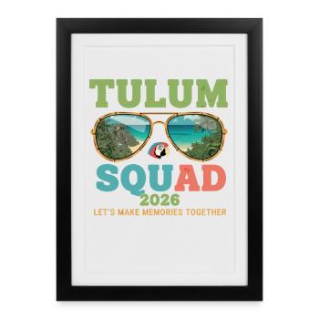 Vacances 2026 de l’équipe de Tulum - Affiche encadrée (27 × 37 cm) - noir - Devant