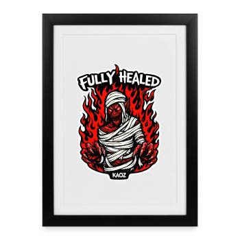 Flaming Mummy Inferno - Framed poster (27 × 37 cm) - black - Front