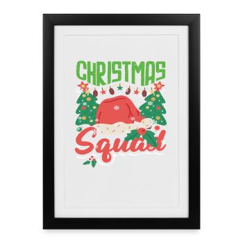 Christmas Squad Family Group Christmas Outfit - Framed poster (27 × 37 cm) - black - Front
