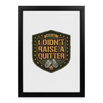 Camo Army Mama construit Militant robuste - Affiche encadrée (27 × 37 cm) - noir - Devant