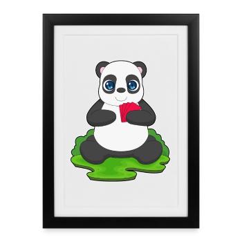Panda Poker Poker Card Game - Framed poster (27 × 37 cm) - black - Front