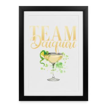 Équipe de cocktails de soirée de jeune fille Daiquiri - Affiche encadrée (27 × 37 cm) - noir - Devant