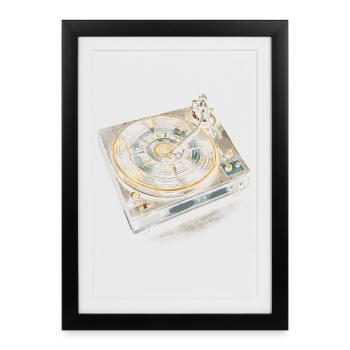 Disques vinyles de collection Vinyl Vinyl Collections - Affiche encadrée (27 × 37 cm) - noir - Devant