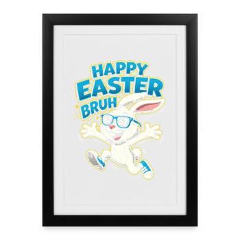 Easter Bruh Bunny Sunglasses - Framed poster (27 × 37 cm) - black - Front