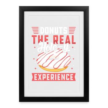 Restauration rapide en donuts - Affiche encadrée (27 × 37 cm) - noir - Devant