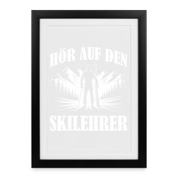 Skifahren BE GOOD TO THE SKI INSTRUCTOR LUSTIG - Gerahmtes Poster (27 × 37 cm) - Schwarz - Vorne