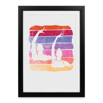 Artistic Swim Team Synchronized Swimming - Framed poster (27 × 37 cm) - black - Front
