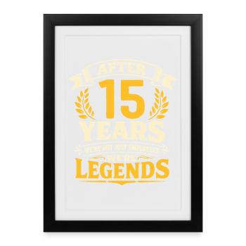 15 Year Company Anniversary Service Anniversary Work - Framed poster (27 × 37 cm) - black - Front