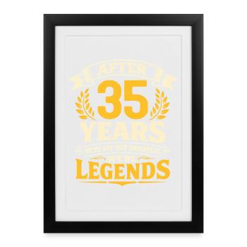 35th Anniversary of the Company Service Anniversary of Work - Framed poster (27 × 37 cm) - black - Front